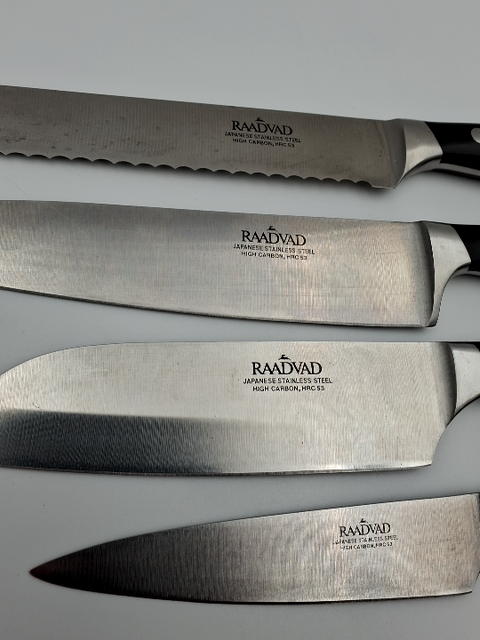 4 stk. raadvad knive